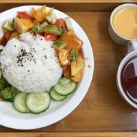 Golden tofu at Minf Houze Vegan Cafe in Kuala Lumpur