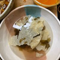 The soup that accompanied the Healthy Dry Wantan Panmee	  RM 17.90 at Minf Houze Vegan Cafe in Kuala Lumpur