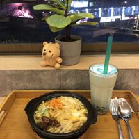 city view, boba midnite blue  at Minf Houze Vegan Cafe in Kuala Lumpur