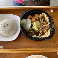detox herbal soup with rice for $16.90 at Minf Houze Vegan Cafe in Kuala Lumpur