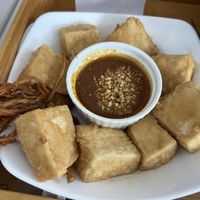 Enoki Satay tofu   at Minf Houze Vegan Cafe in Kuala Lumpur