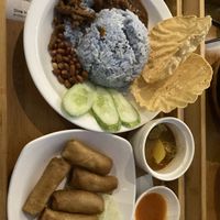 Nasi lemak and popiah   at Minf Houze Vegan Cafe in Kuala Lumpur