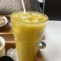 Mango and pineapple juice  at Minf Houze Vegan Cafe in Kuala Lumpur