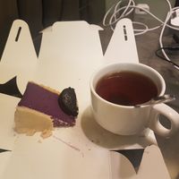 Vegan purple taro cheese tarta at Minf Houze Vegan Cafe in Kuala Lumpur