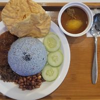 Nasi lemak rendang at Minf Houze Vegan Cafe in Kuala Lumpur