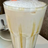 Boba tea with caramell  at Minf Houze Vegan Cafe in Kuala Lumpur