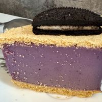 Purple vegan cheesecakee  at Minf Houze Vegan Cafe in Kuala Lumpur