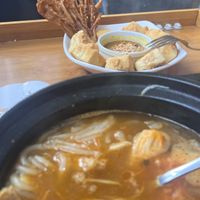 Soup and tofu  at Minf Houze Vegan Cafe in Kuala Lumpur
