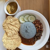Nasi lemak  at Minf Houze Vegan Cafe in Kuala Lumpur