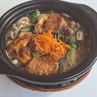 Wantan soup at Minf Houze Vegan Cafe in Kuala Lumpur