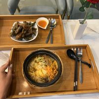 Tempura veggies + soup with pineapples (don’t remeber the name)  at Minf Houze Vegan Cafe in Kuala Lumpur