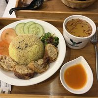 Hainenese rice   at Minf Houze Vegan Cafe in Kuala Lumpur