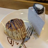 Vanilla Cup Cake and Vegan Purple Taro Cheesecake at Minf Houze Vegan Cafe in Kuala Lumpur