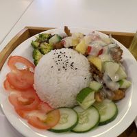 Vegan Butter Fried Mushroom with Rice at Minf Houze Vegan Cafe in Kuala Lumpur