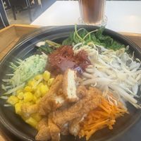 Vegan bibimbap dish   at Minf Houze Vegan Cafe in Kuala Lumpur