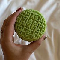 Matcha moon cake   at Minf Houze Vegan Cafe in Kuala Lumpur