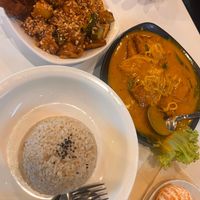 Creamy pumpkin tofu and rojak   at Minf Houze Vegan Cafe in Kuala Lumpur