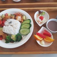 Sweet and sour set lunch. at Minf Houze Vegan Cafe in Kuala Lumpur
