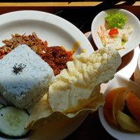 This was the Nasi Lemak Special at Minf Houze Vegan Cafe in Kuala Lumpur