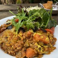 Vegan moussaka was really tasty and filling. Added a beautifully fresh garden salad   at The Cardamom Pod in Mullumbimby