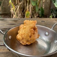 Solitary cauliflower pakora ☺️ Really very tasty   at The Cardamom Pod in Mullumbimby