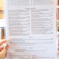 Menu at Zareen's in Mountain View