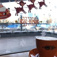 Soy latte at Super Size Coffee in Ulaanbaatar