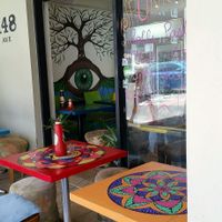 Funky Pies, funky furniture! at Funky Pies in Bondi Beach