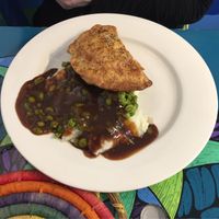 Greens pie with mash and gravy at Funky Pies in Bondi Beach