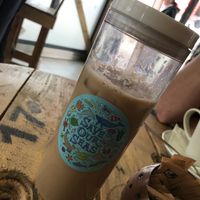 Almond coconut milk iced latte 🌱 at Market Grounds Coffee Bar in Ashton-under-lyne