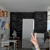 Innenbereich mit Schlafdomizil für den heimischen Hund 🐶 at 3ème Vague in Mimizan