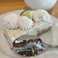 Key lime pie the real deal   at Real Food Daily in West Hollywood