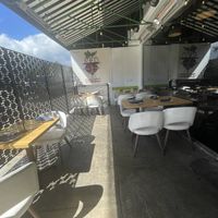 Section in front that is outdoor, there's also another section in back  at Real Food Daily in West Hollywood