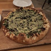 Mushroom pizza - really tasty  at Real Food Daily in West Hollywood