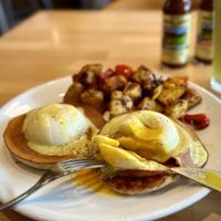Eggs Benedict  at Real Food Daily in West Hollywood