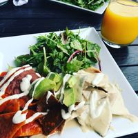 Chilaquiles  at Real Food Daily in West Hollywood