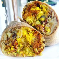 Vegan Breakfast Burrito  at Real Food Daily in West Hollywood