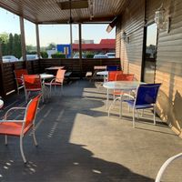 Outdoor patio seating  at Speedway Cafe in Dover