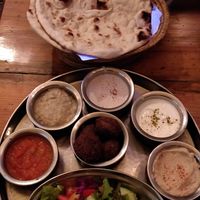 Big falafel plate at OR2K in Kathmandu