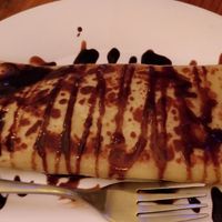 Choco banana crepe at OR2K in Kathmandu