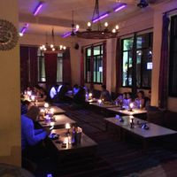 Restaurant seating at OR2K in Kathmandu