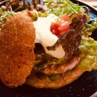 Vegan Soy Burger at Orange County Cafe in Tondabayashi