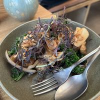 Forest mushrooms and kale  at Nimb Gemyse in Copenhagen