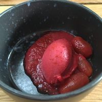 Ice with honey tomatoes (not as in honey😉) at Nimb Gemyse in Copenhagen