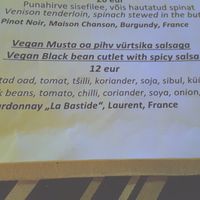 Ingredients of the vegan dish at Prelude in Kuressaare
