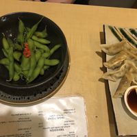 Edamame and dumplings  at The Jitsu in Dunedin