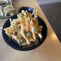 Tempera donburi (literally just tempera, rice and a tiny bit of sauce - I don’t recommend unless that’s all you’re after)   at The Jitsu in Dunedin