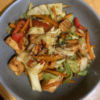 Yasai Itame with tofu #Veganuary at The Jitsu in Dunedin