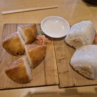 Inari and rice balls stuffed with crispy tofu and mayo at The Jitsu in Dunedin