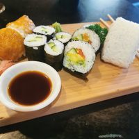 Vegan sushi platter at The Jitsu in Dunedin